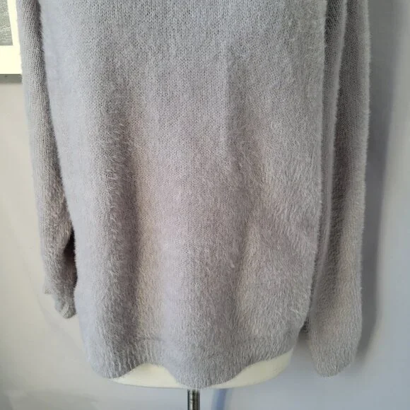 Z Supply Alexa Eyelash Pullover Sweater Gray M - Picture 4 of 14